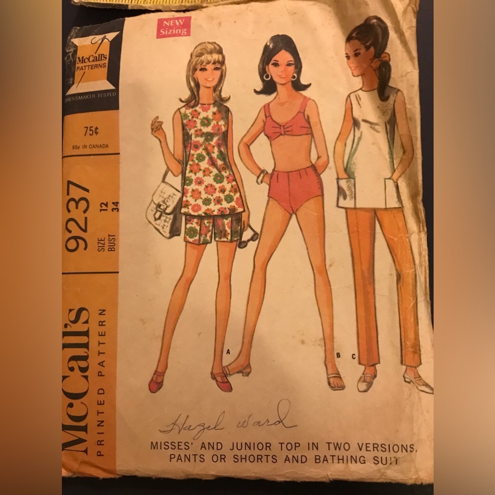 Size 12 McCalls Vintage (used) Pattern 9237